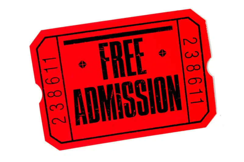 free tickets, free admission, free seat filler tickets