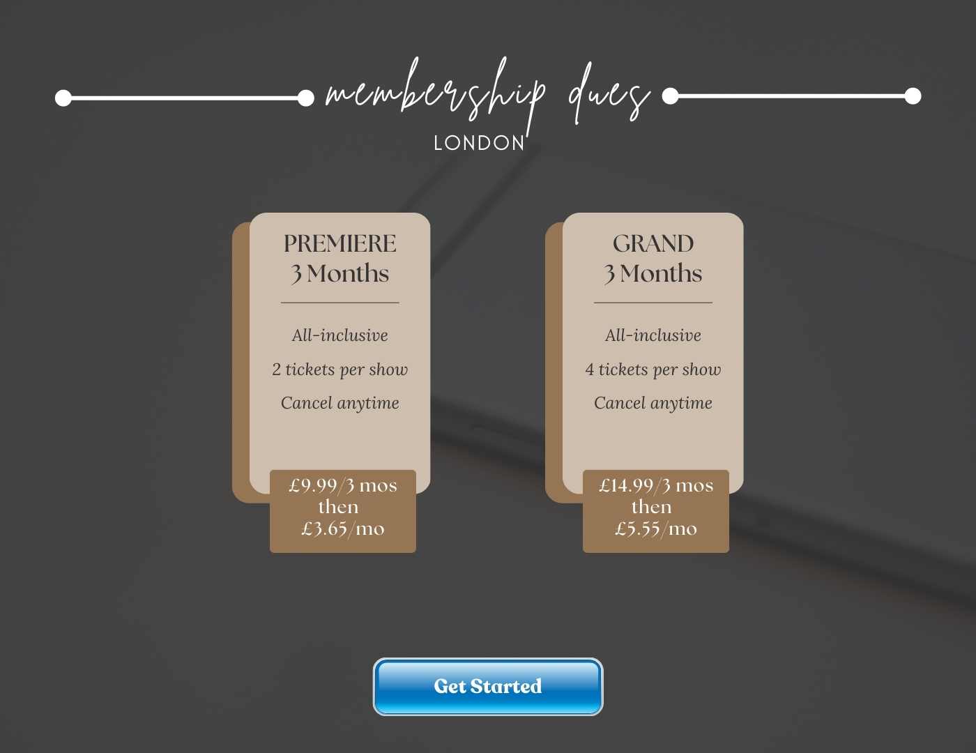 OTL Seat Fillers Pricing All Tickets Included