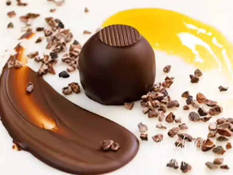 Moonstruck Chocolates truffle with cocoa nibs and ganache swirl, Portland gift idea