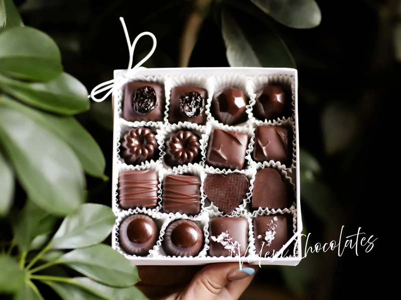 Box of Videri Chocolates with assorted artisan truffles, Raleigh gift idea under $50